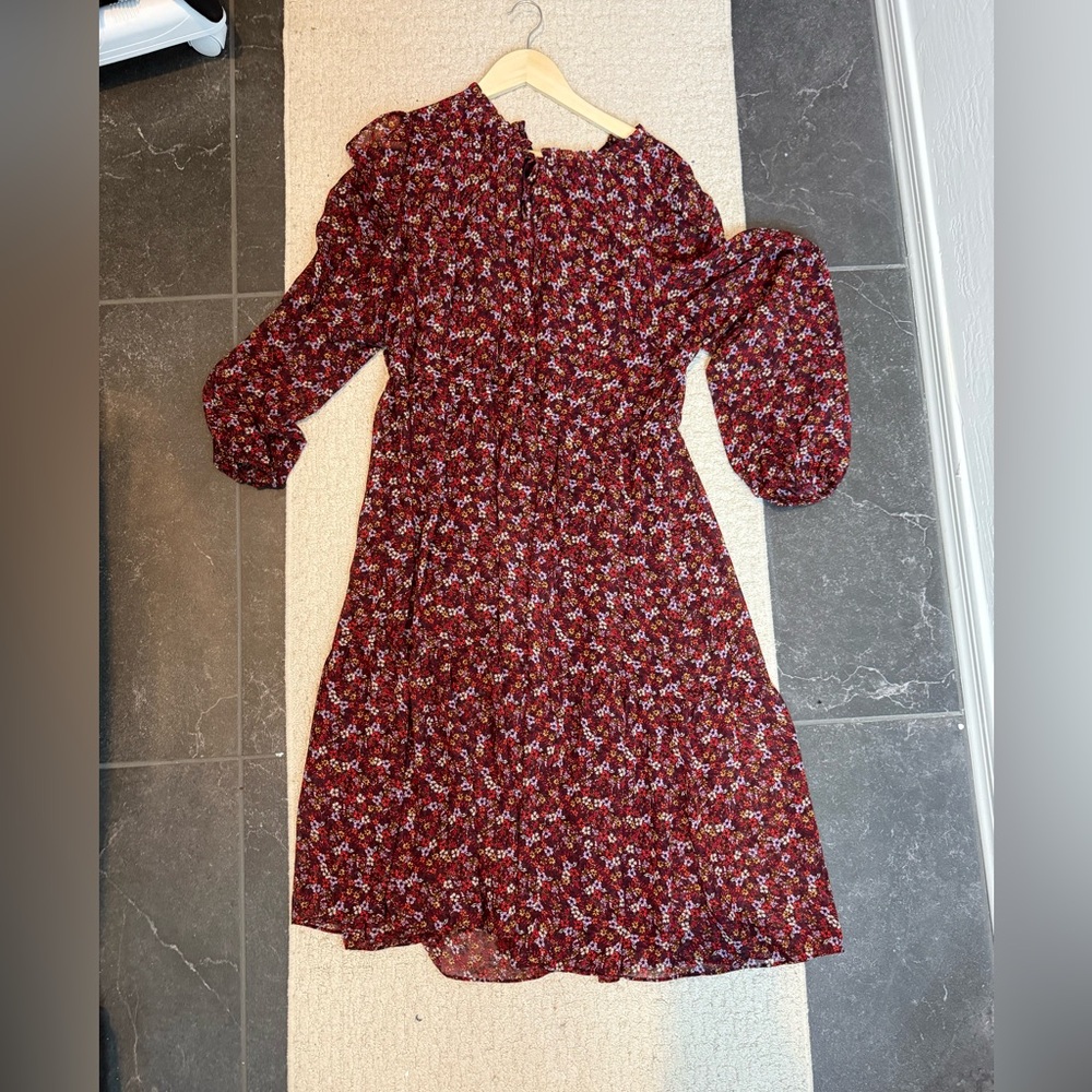 Lane Bryant Floral Midi Dress - Red and White
